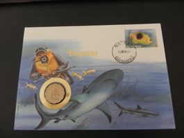 Münzbrief - 1987 - Bahamas 10 Cents 1985