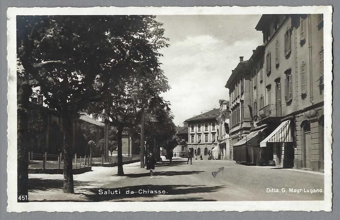 Ansichtskarten: 1927, CHIASSO, SALUTI – Gebraucht aus Pura von ulisse1957
