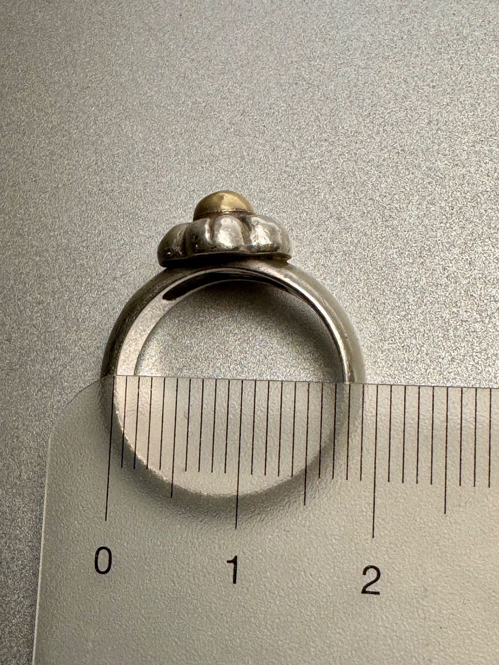 Anelli: Vintage 925er Silber Ring mit 18K Gold – Usato da Onex venduto da Antiqueshow 4