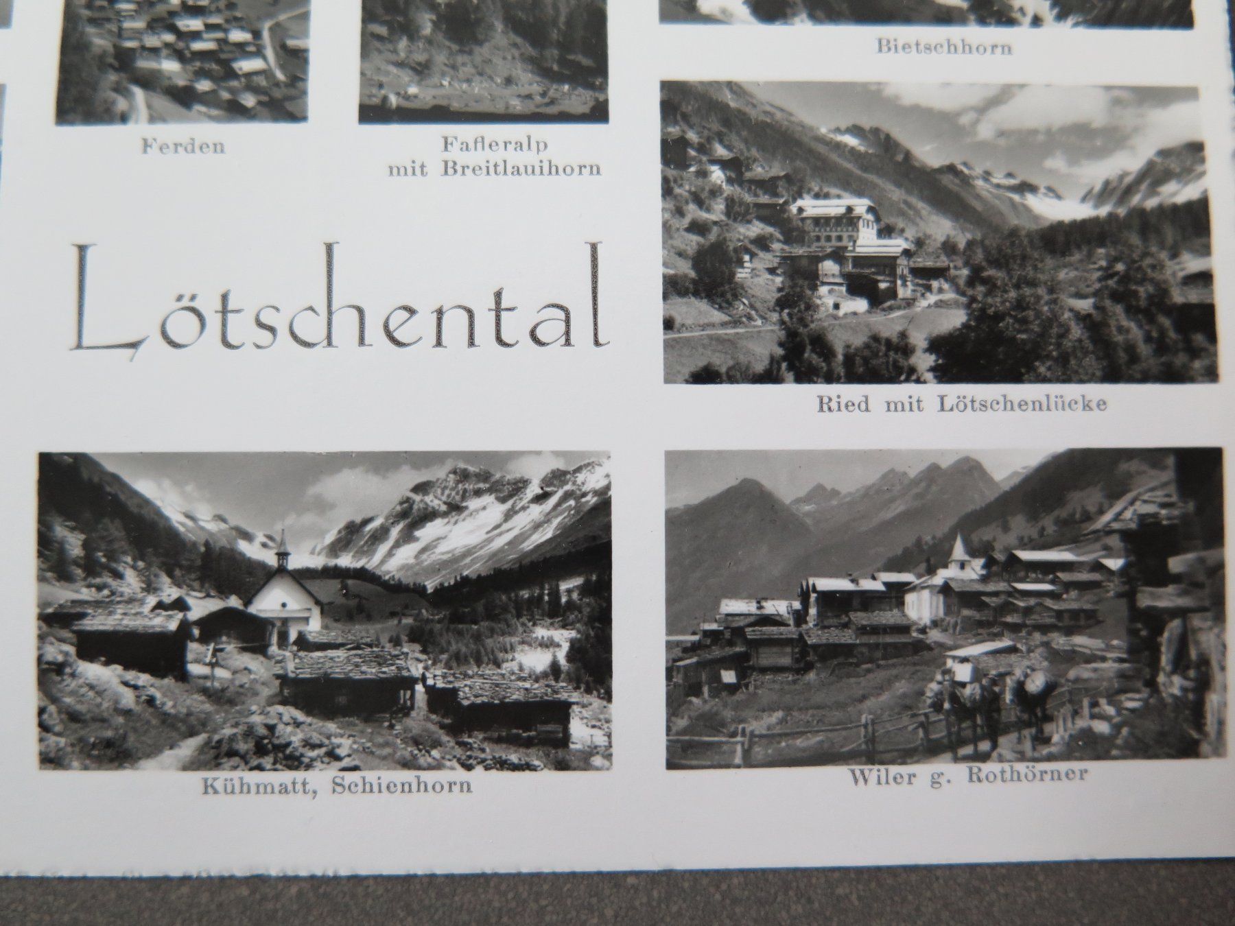 Cartoline postali: LÖTSCHENTAL - 9-BILDRIGE AK – Usato da Wittenbach venduto da lipasal 3