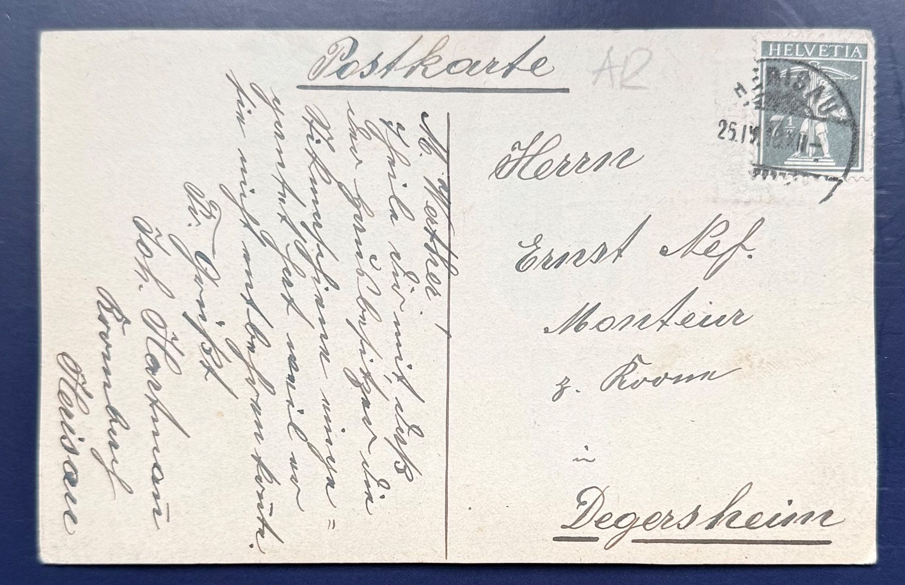 Cartoline postali: Ansichtskarte von Schwellbrunn, AR, um 1920 – Usato da Bern venduto da felberunderground 1