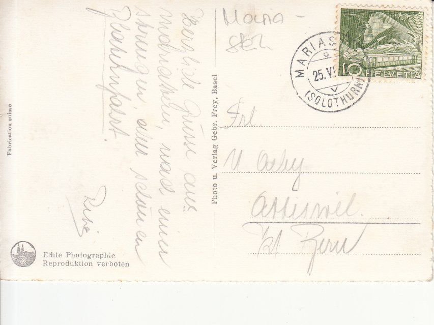 Ansichtskarten: Mariastein 1950 – Gebraucht aus Bürglen TG von StampGraf 1