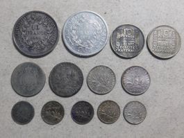 Lot Silbermünzen Frankreich ab 1868 - Francs & Centimes