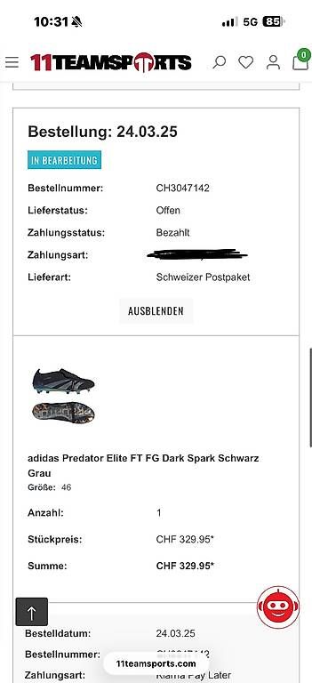 Herrenschuhe: Adidas Predator Elite FT FG Dark Spark Gr.46 – Gebraucht aus Wald ZH von mer_7wb8 4