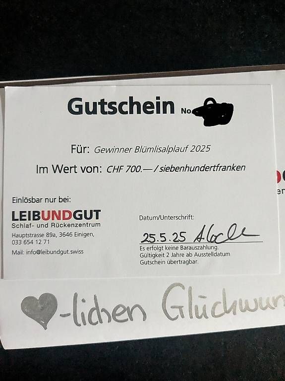 Buoni: Leib und Gut Wertgutschein 700.- – Nuovo (secondo la descrizione) da adelboden venduto da jonathanschmid