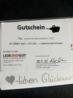 Leib und Gut Wertgutschein 700.-
