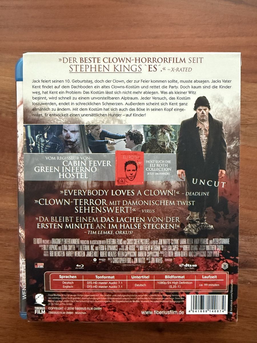 Tutti i DVDs: Clown Blu-Ray – Usato da Dübendorf venduto da CellarSeller 1