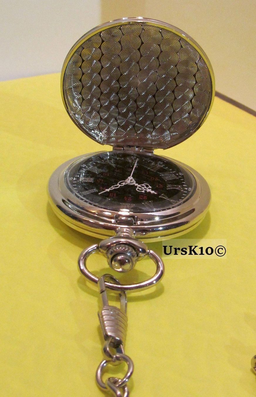 Uhren: Taschenuhr mit Springdeckel silber glänzend mit Kette – Neu und originalverpackt aus St. Margarethen TG von ursk10 4