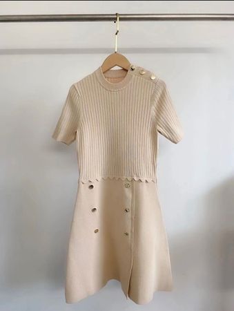 Sandro Knitted Elegant Dress [Rrp $400]