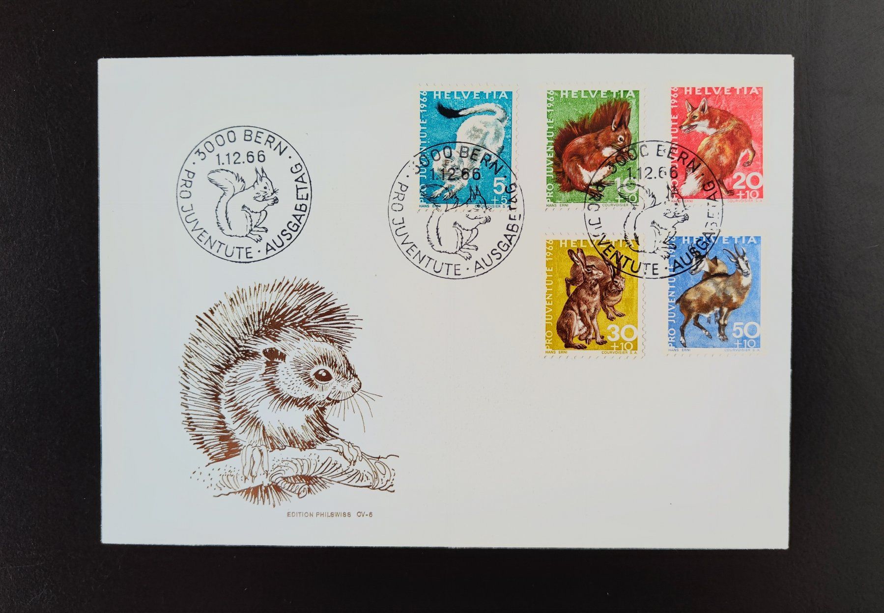 Buste & buste per spedizione: FDC Pro Juventute 1966 J215 - J219 – Usato da Lenzburg venduto da Dani_Lenzburg