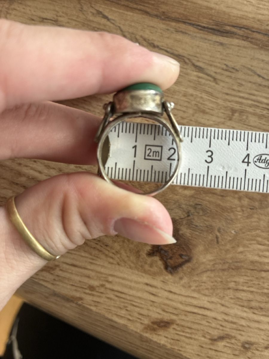 Ringe: Silberring mit grünem Malachit – Gebraucht aus Altstätten SG von palmela.31 2