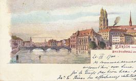 Zürich - Bau Schänzli - Litho + 1900 TOP