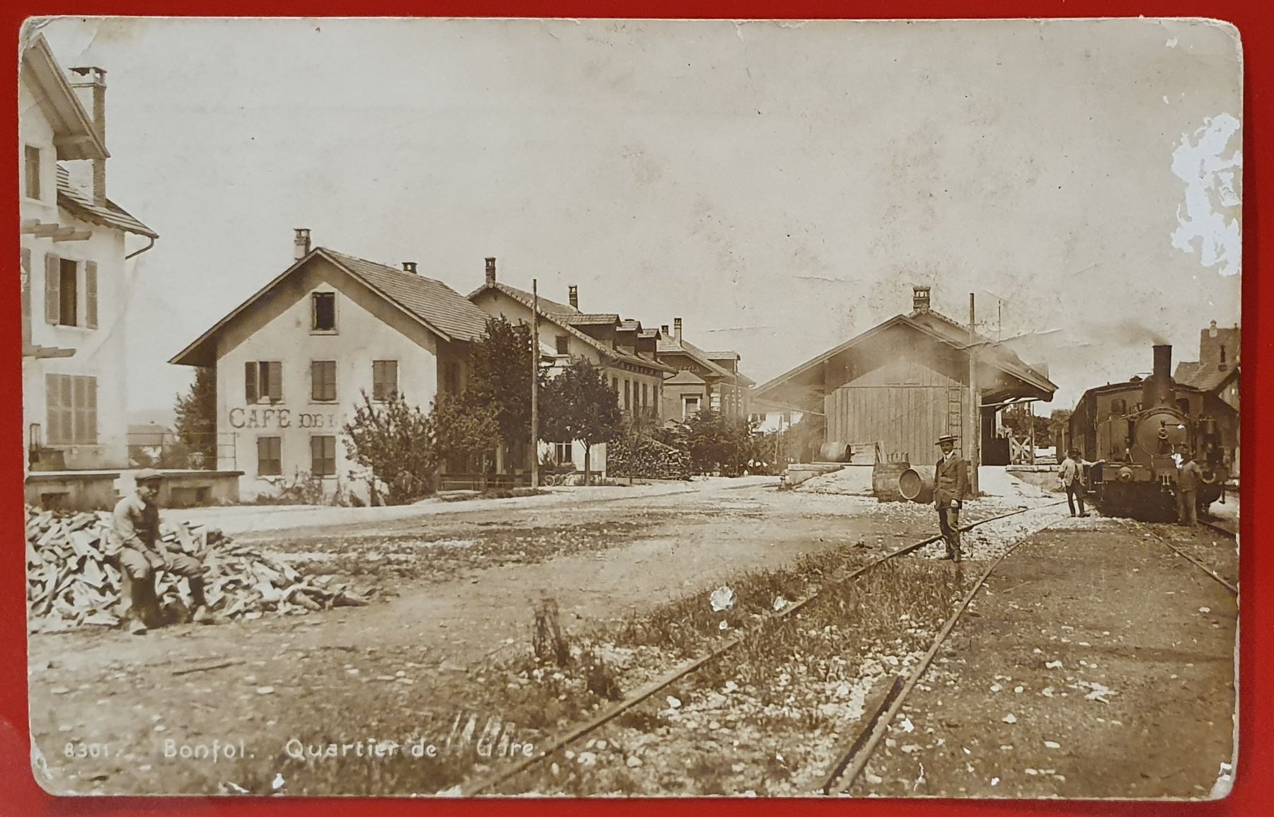 Cartoline postali: Bonfol - Quartier de la Gare – Usato da Kreuzlingen venduto da Rschweiz1