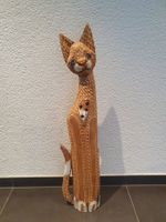 Katze aus Holz Deko, Shabby Chic, Vintage Look
