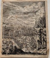 Orig. Radierung von Jacob Petrus, Erfurt  - Elefant, 1750
