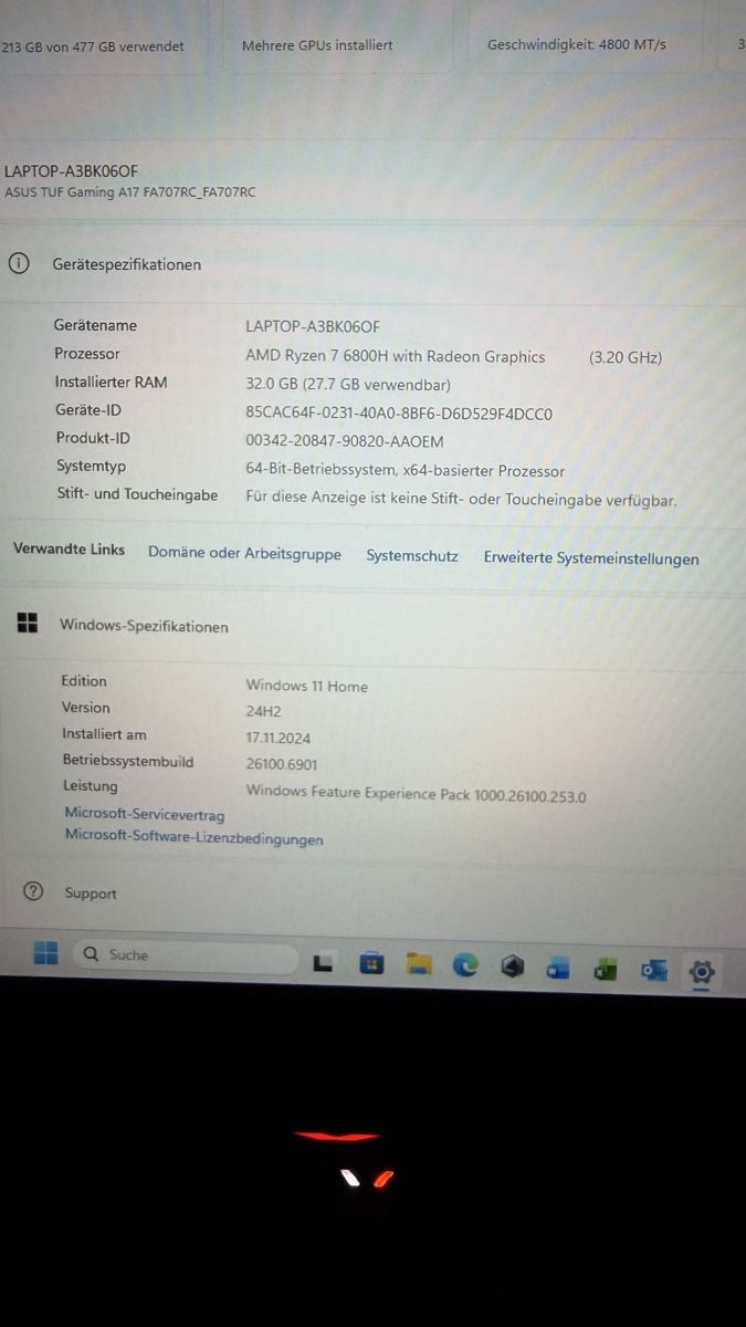 Asus Notebook: Gaming Laptop ASUS TUF A17 – Usato da Niederuzwil venduto da Ismailb12 4