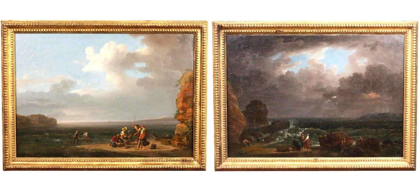 Jean François André Duval (1776-1854) - Zwei Gemälde (Gebraucht) in ...