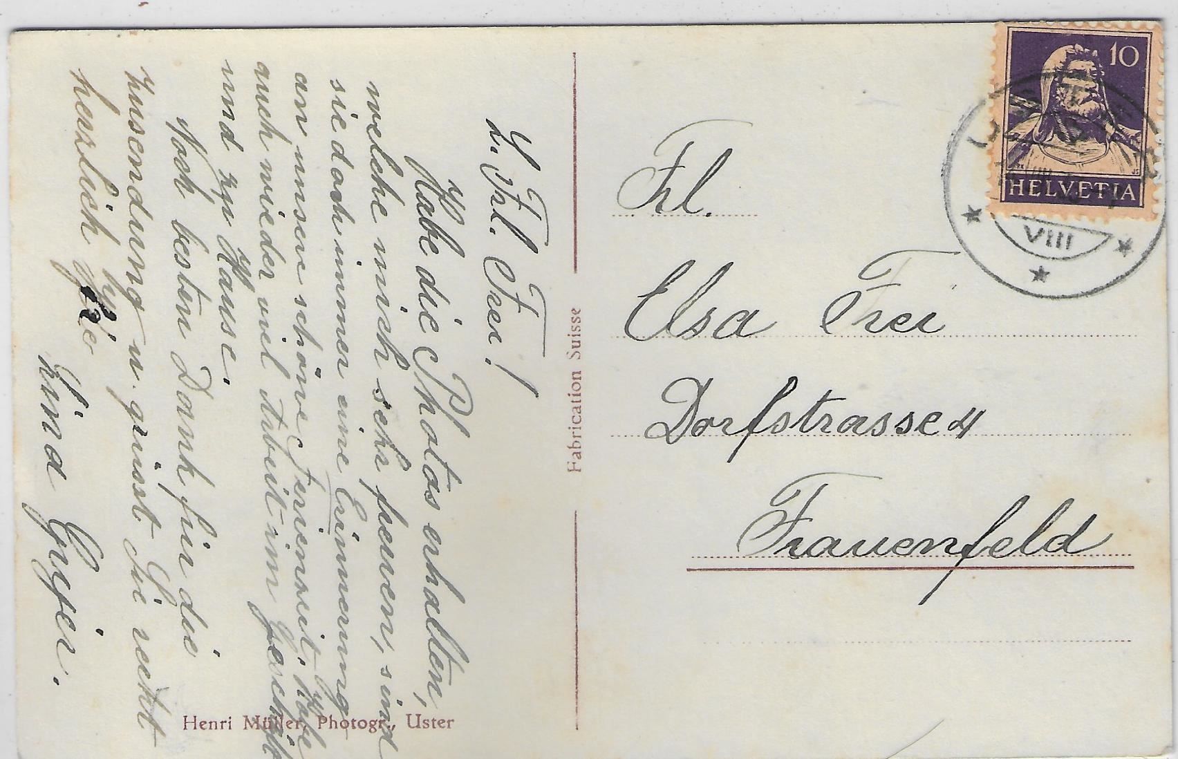 Cartes postales: Schloss Uster – D'occasion à Ettingen par Kartenplanet 1