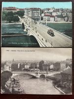 GENÈVE Le Pont de la Coulouvrenière, animée, TRAM, 2 CP