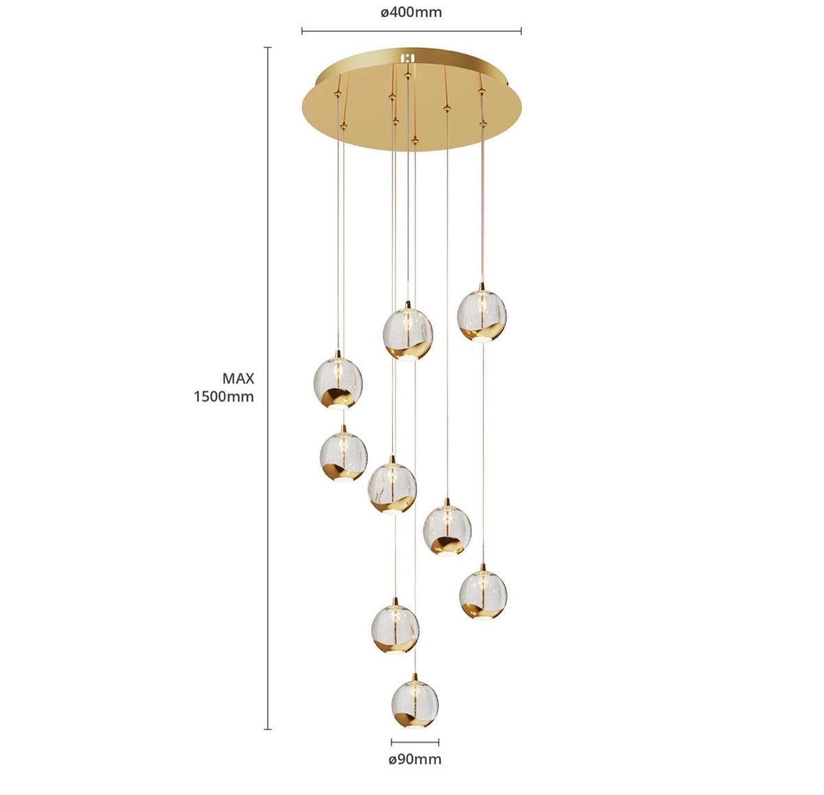 Lampade: Lucande Suspension LED Hayley – Nuovo e nell'imballaggio originale da Troinex venduto da Nono1331 4