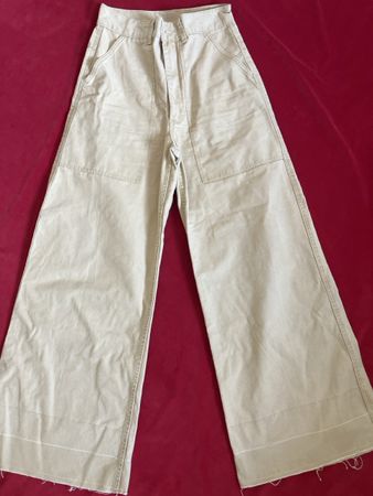 Polo RL Damenhose, beige, Gr. 28, Wide Leg, Vintage Look!