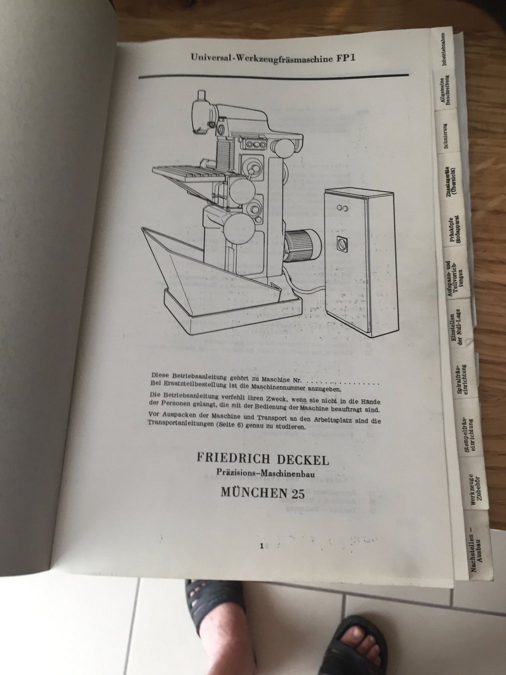 Bücher: DECKEL  FP1  55 seiten katalog – Gebraucht aus Frenkendorf von BasLie 1
