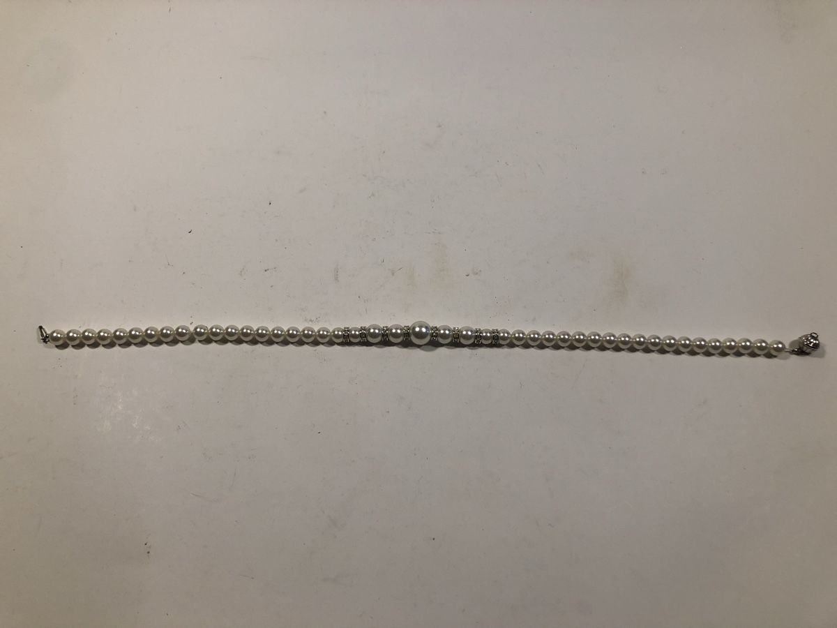 Catenine: Perlenkette mit Strass und Perlenohrstecker – Nuovo (secondo la descrizione) da Bern venduto da Etzy 6