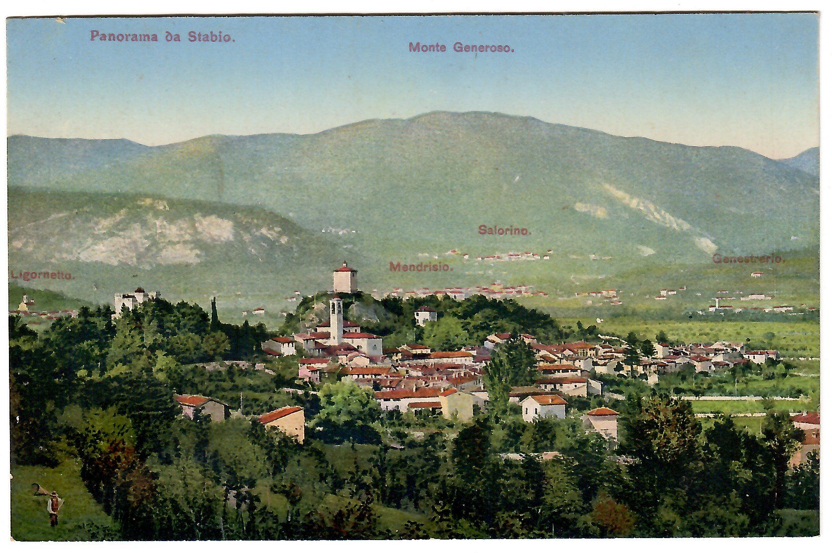 Ansichtskarten: Ansichtskarte  'Panorama da Stabio' – Gebraucht aus Kerns von etma3