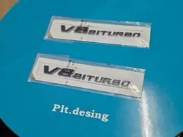 Für Mercedes  AMG  Letters Emblem Badges Aufkleber Schwarz