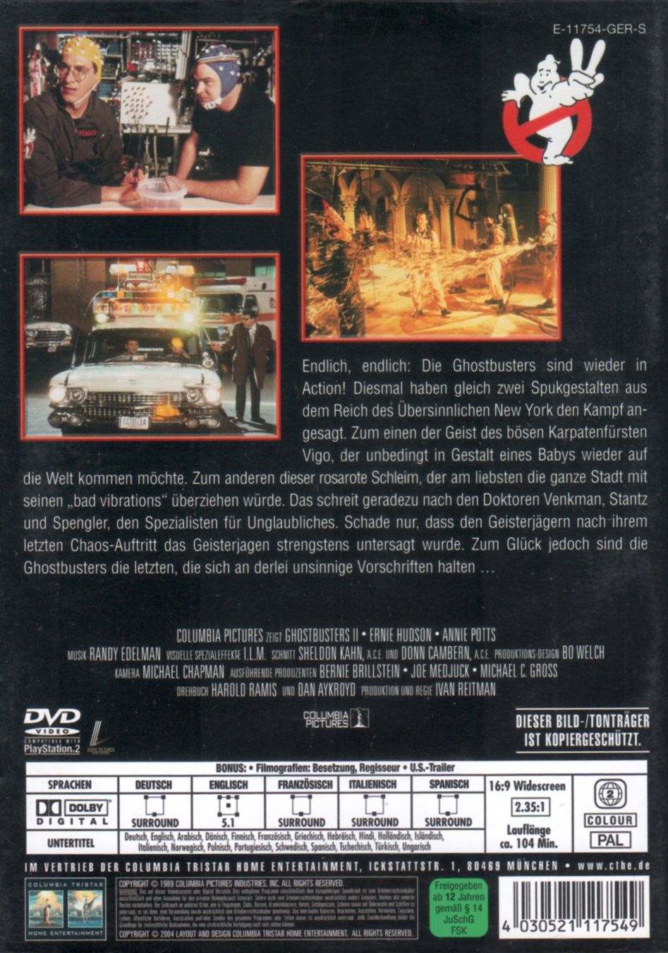 Alle DVDs: DVD: Ghostbusters II (mit Bill Murray, Dan Aykroyd) – Gebraucht aus Tägerig von fil_f8k6 1