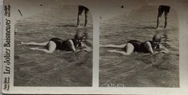 Vintage Stereofoto, Les Jolies Baigneures, Badenixe