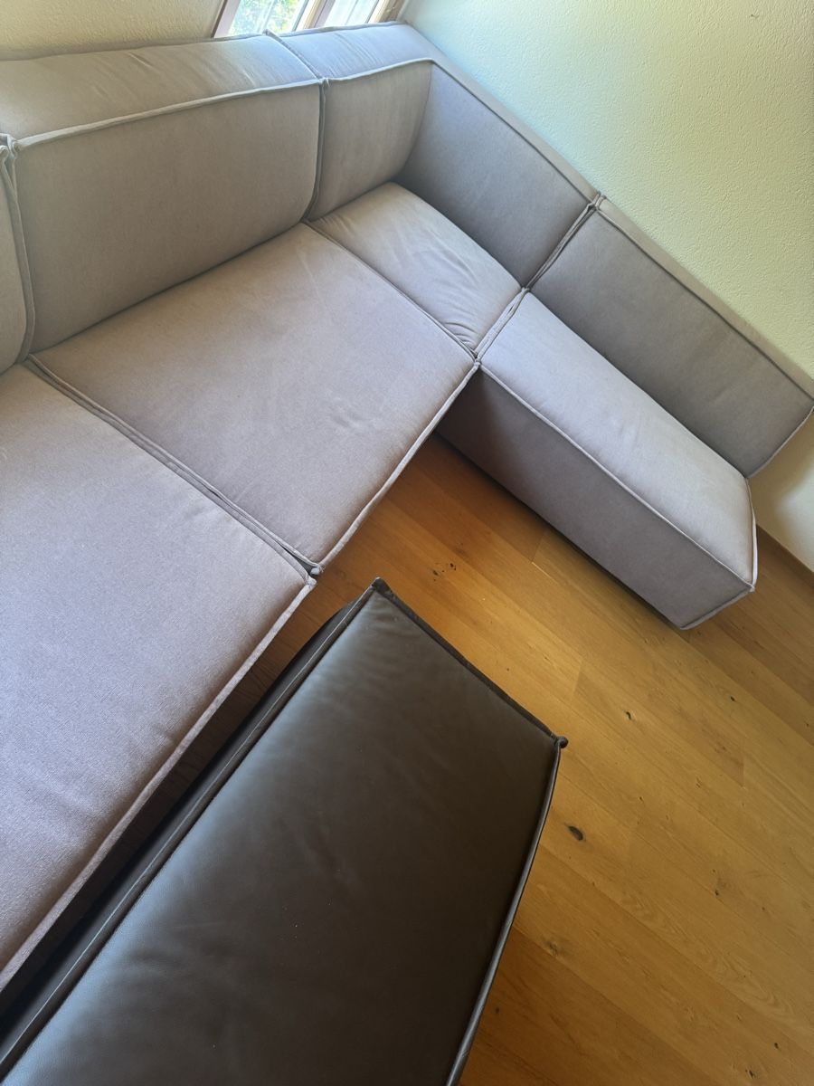 Sofas: Ecksofa Weiler Möbel Upper East Stoff braun  – D'occasion à Zuchwil par Bluejay79 1