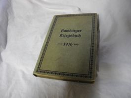 BUCH  MILITÄR  HAMBURGER  KRIEGSBUCH  1916  GUT ERHALTEN
