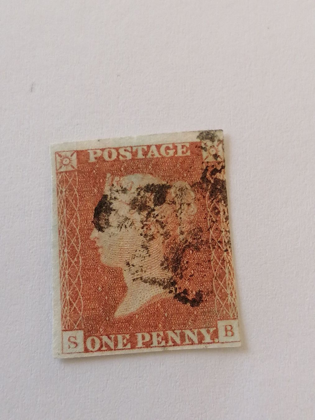Alle Briefmarken: One Penny Red 1841  – Gebraucht aus Happerswil von tschergi