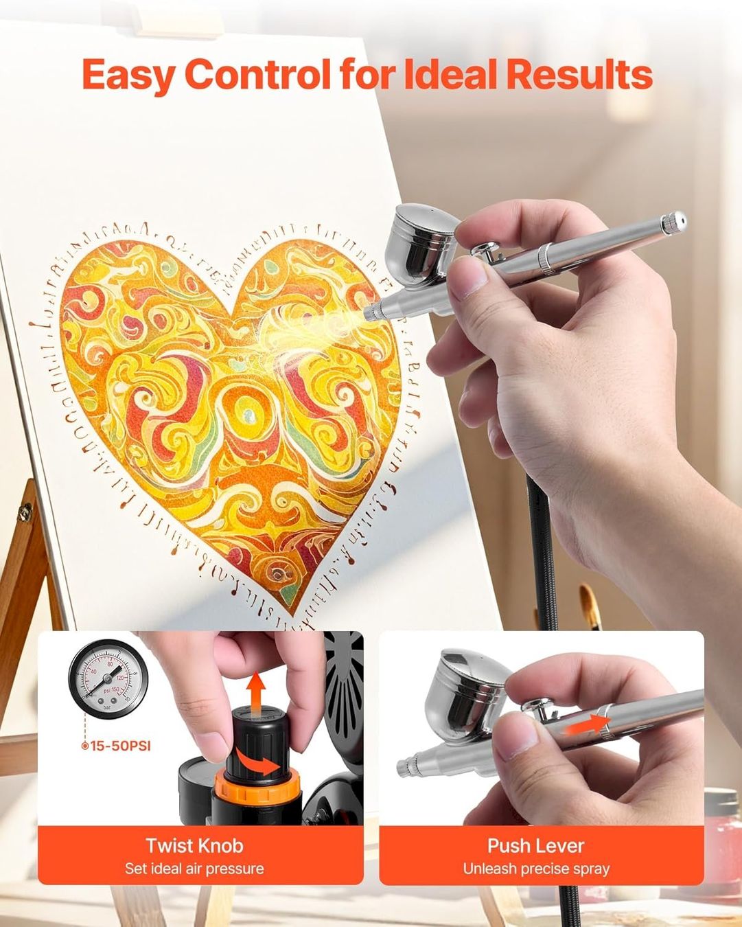 Tous les outils: VEVOR Airbrush Set mit Luftkompressor – Neuf avec emballage d'origine à Bottighofen par zaap 6