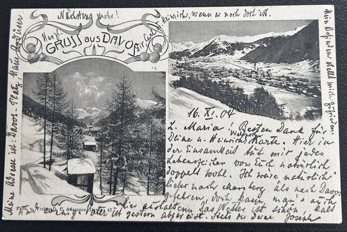 Cartoline postali: Gruss aus Davos – Usato da Horw venduto da Tellbub