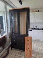 IKEA Hemnes Vitrinenschrank, schwarz