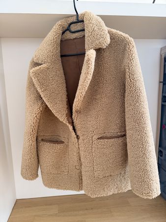 Teddyjacke braun (umdrehbar), Grösse XS