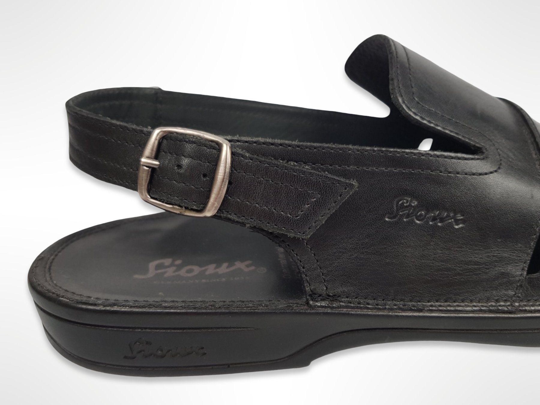 Herrenschuhe: SIOUX Herren Sandalen Schwarz – Gebraucht aus Suhr von Restwert_Suhr 6
