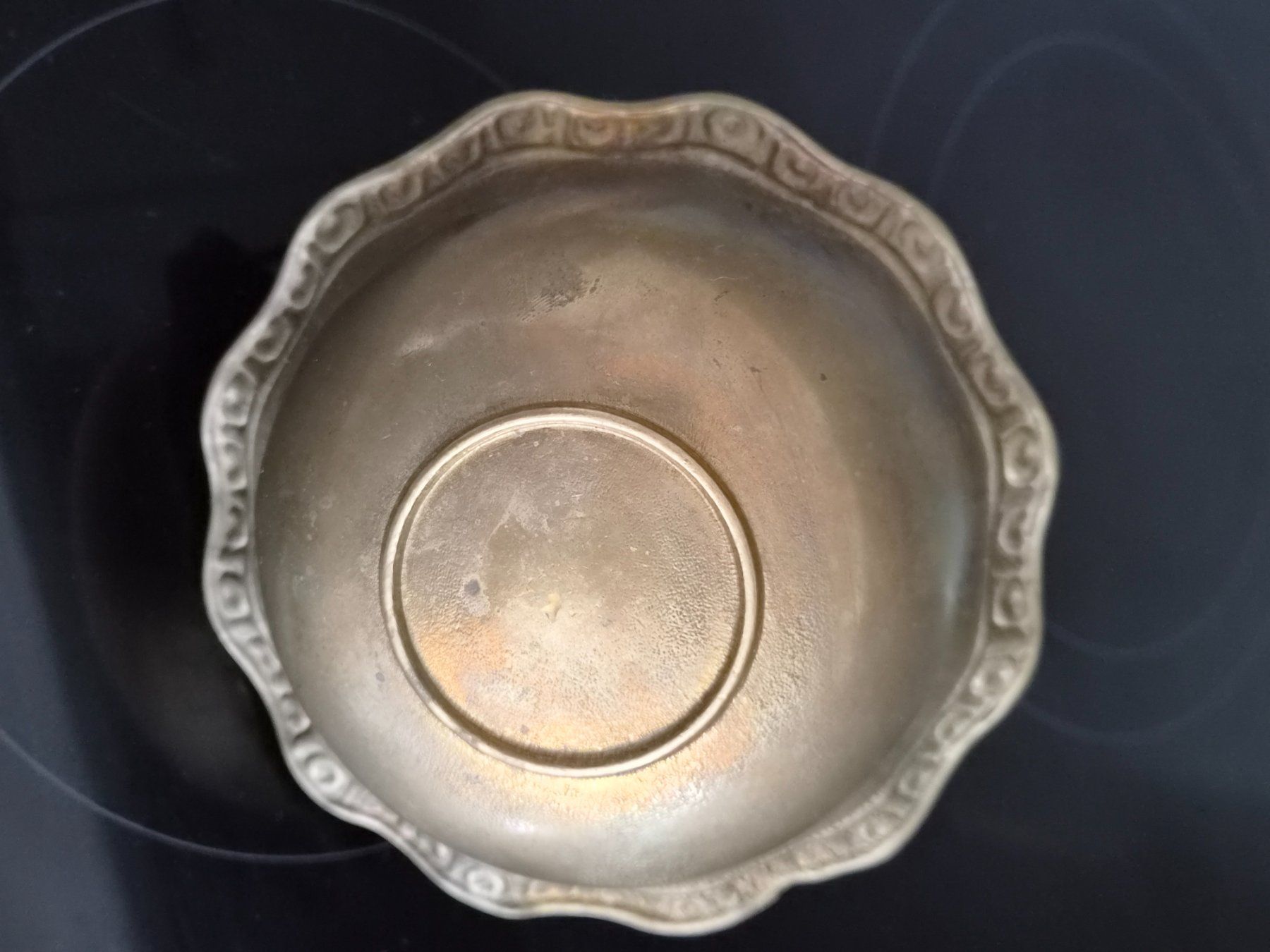 Ciotole: Dekorative Schale mit Griff Messing alt gebraucht – Usato da Zürich venduto da Citalo 2