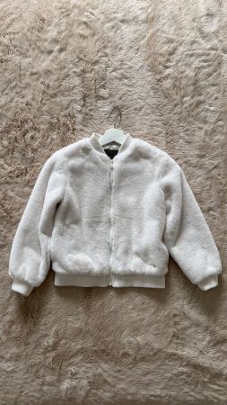 GUESS Mädchen-Plüschjacke weiss, Gr. 8/128