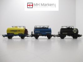 3-teiliges Kesselwagenset unbekannter Hersteller o.OVP DC H0