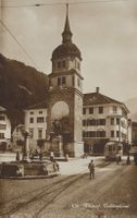Altdorf, Telldenkmal, Tram, animiert