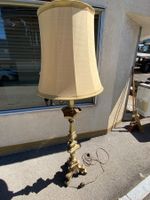 Stehlampe Messing Jugendstil mit Schirm, funktionsfähig