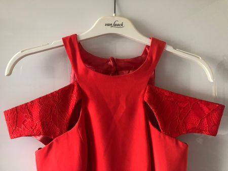 SETRE SOMMERKLEID, GR. 36, ORANGEROT, FEMININ