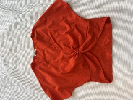 Zara Orange Twist Front Top - Summer Ready - Size S