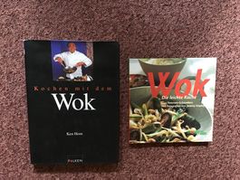 2 Bücher Kochen mit dem Wok, standen nur im Regal, neuwertig