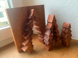 Schönes  Holz-Tannenbaum Puzzle Deko