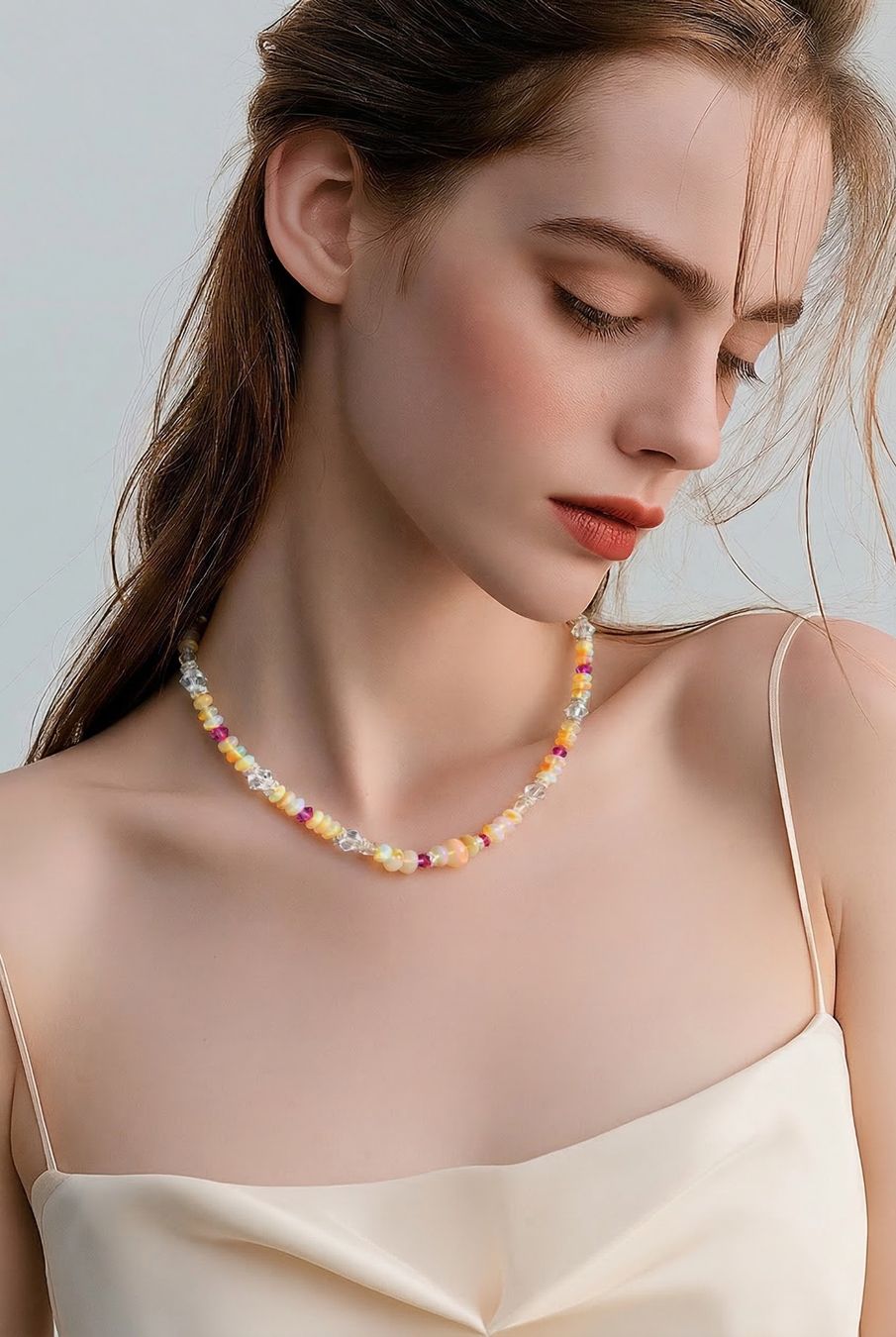 Catenine: Opal & Swarovski Element Collier UNIKAT – Nuovo (secondo la descrizione) da Basel venduto da Chili007 1