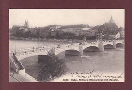 BASEL - Mittlere Rheinbrücke - 1908